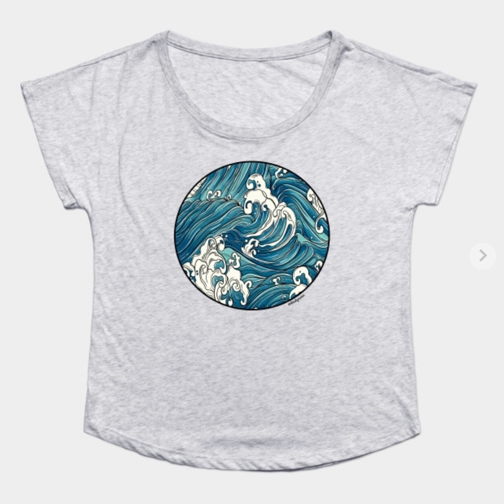NWT TeePublic Women’s Tri-Blend Slouchy Dolman Tee